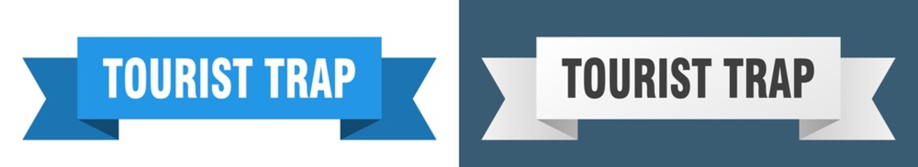 tourist trap ribbon. tourist trap isolated paper sign. banner