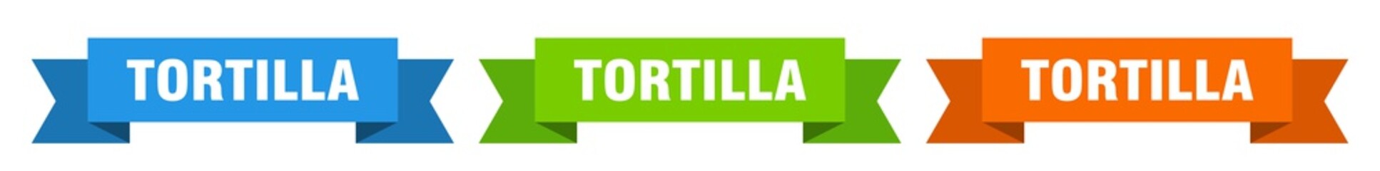 tortilla ribbon. tortilla isolated paper sign. banner