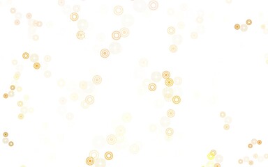 Light Red, Yellow vector pattern with spheres.
