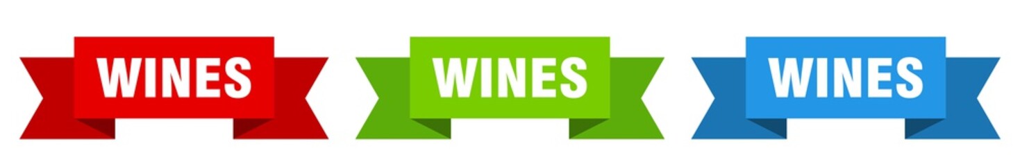 wines ribbon. wines isolated paper sign. banner