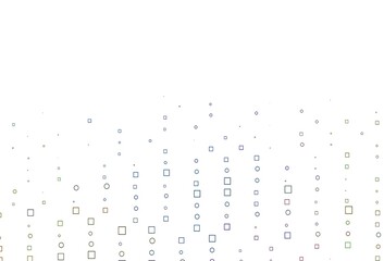 Light Multicolor, Rainbow vector pattern with crystals, rectangles.