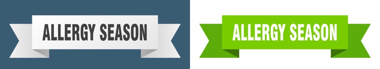 allergy season ribbon. allergy season isolated paper sign. banner