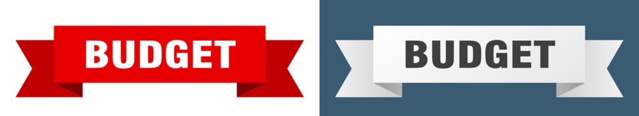 budget ribbon. budget isolated paper sign. banner