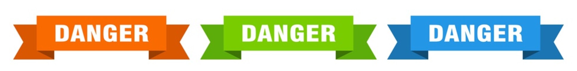 Fototapeta premium danger ribbon. danger isolated paper sign. banner