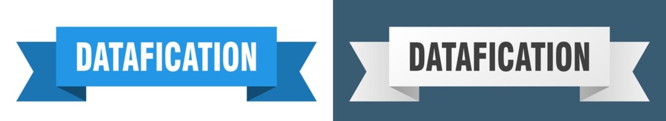 datafication ribbon. datafication isolated paper sign. banner