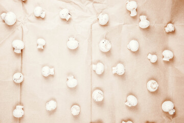 mushrooms on a beige background