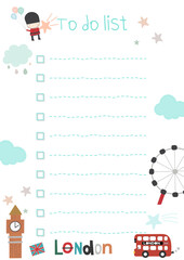 To do list - London UK Planner Collection for digital planners, journal, organizer and printable papers 