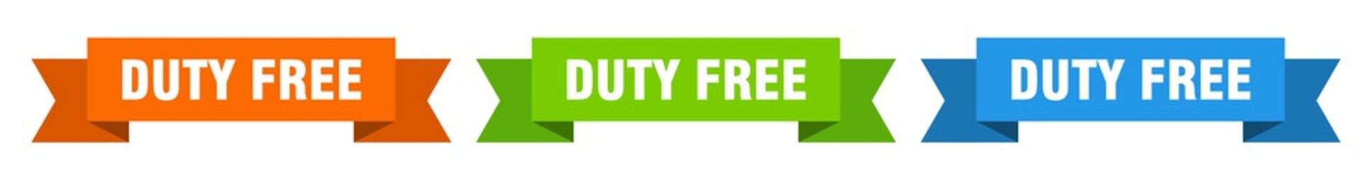 Fototapeta premium duty free ribbon. duty free isolated paper sign. banner