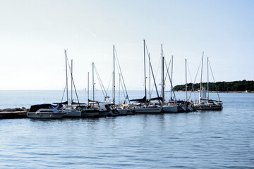 Fototapeta na wymiar port of Novigrad, Cittanova, in Istria, Croatia