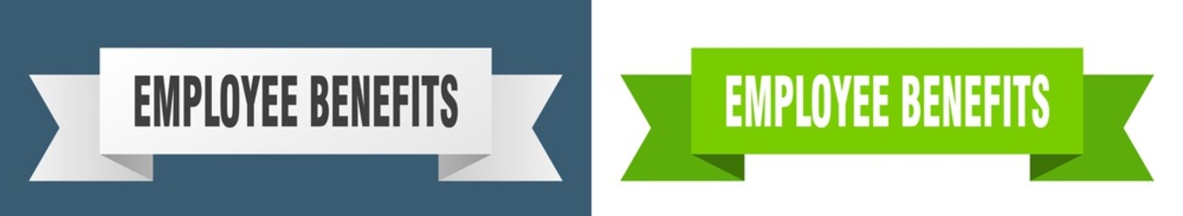 employee benefits ribbon. employee benefits isolated paper sign. banner