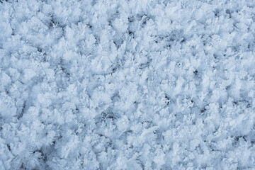Fresh white snow and frost background structure