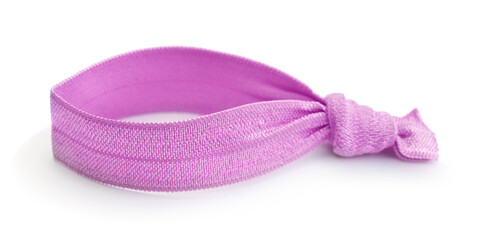 Textile hair tie isolated.
