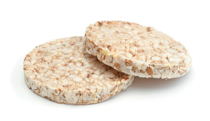  Round crispbreads isolated.