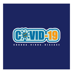 Coronavirus sticker,vector illustration. Covid-19 icon, badge, sticker, symbol