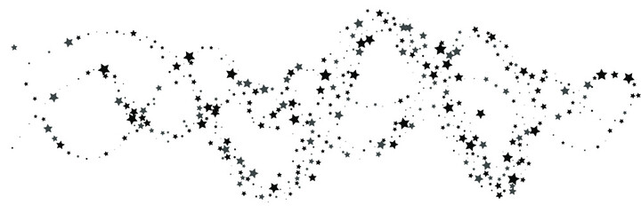 Fototapeta premium Shooting stars confetti. Black, white colors. Festive background. Abstract texture on a white background. Design element. Vector illustration, eps 10.