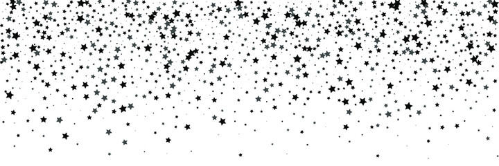 Shooting stars confetti. Black, white colors. Festive background. Abstract texture on a white background. Design element. Vector illustration, eps 10.