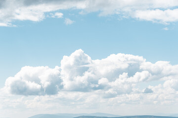Soft cloud texture on blue sky background