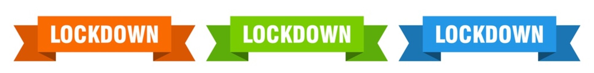 lockdown ribbon. lockdown isolated paper sign. banner
