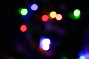 Christmas Tree Lights Out of Focus