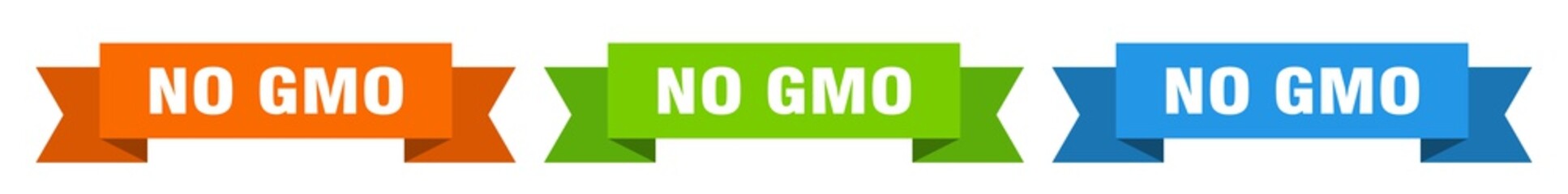 Fototapeta premium no gmo ribbon. no gmo isolated paper sign. banner