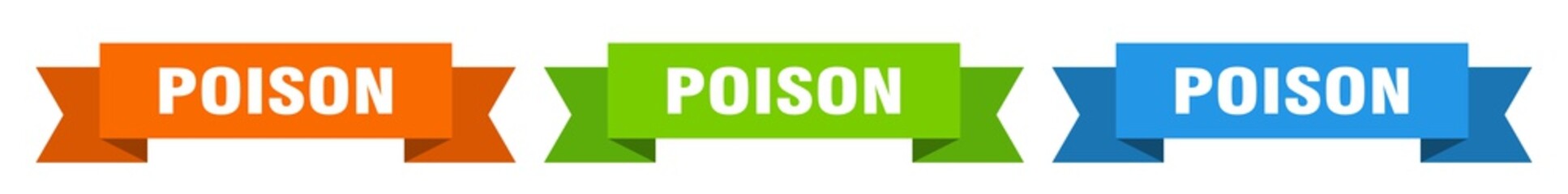 poison ribbon. poison isolated paper sign. banner