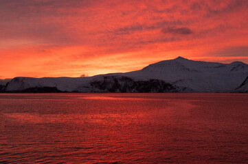 sunset on the lake