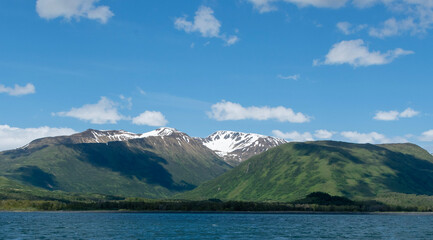 lake and mountains