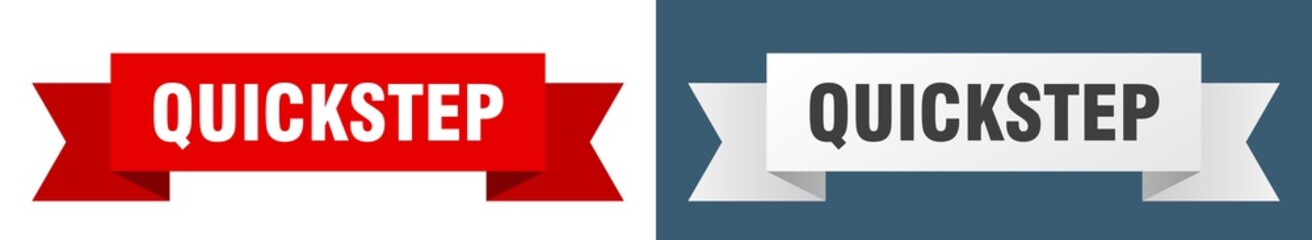 quickstep ribbon. quickstep isolated paper sign. banner