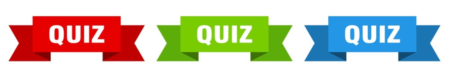 quiz ribbon. quiz isolated paper sign. banner