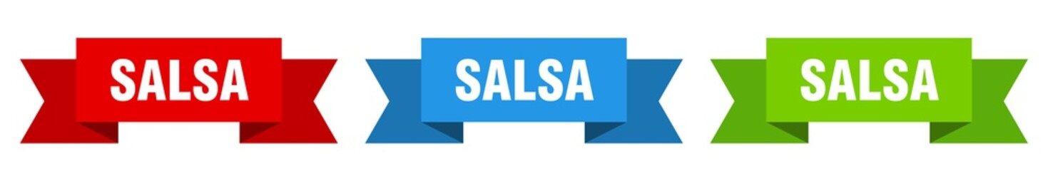 salsa ribbon. salsa isolated paper sign. banner