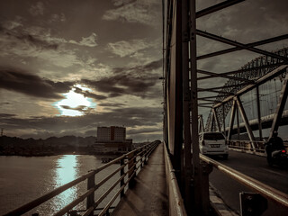 bridge at sunset