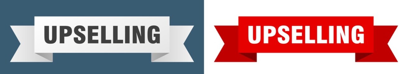 upselling ribbon. upselling isolated paper sign. banner