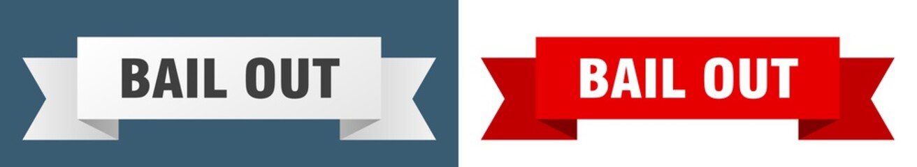 bail out ribbon. bail out isolated paper sign. banner