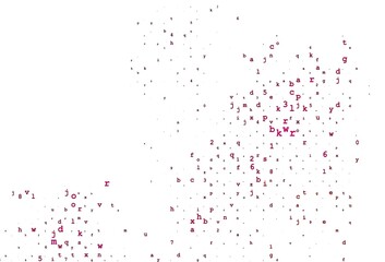 Light Green, Red vector layout with latin alphabet.