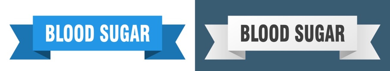 blood sugar ribbon. blood sugar isolated paper sign. banner