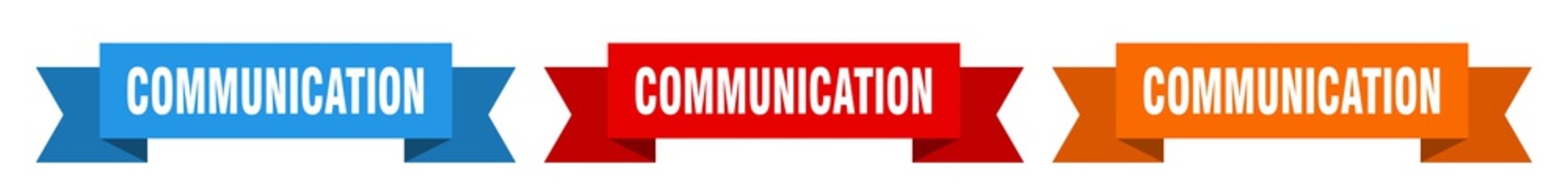 communication ribbon. communication isolated paper sign. banner