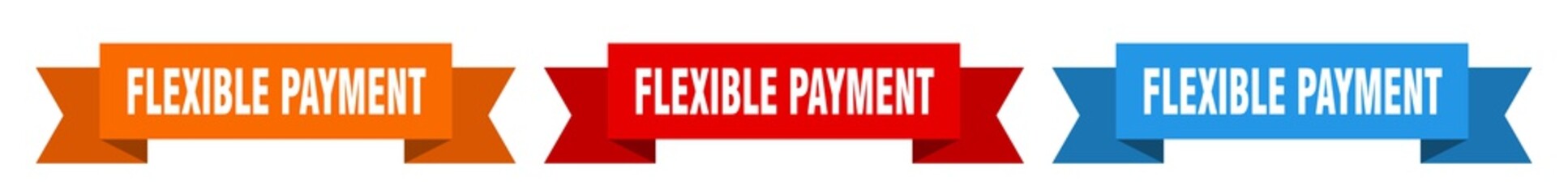 flexible payment ribbon. flexible payment isolated paper sign. banner