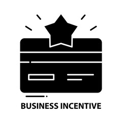 business incentive icon, black vector sign with editable strokes, concept illustration