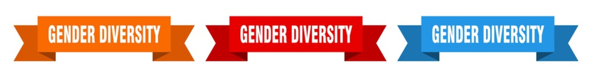 gender diversity ribbon. gender diversity isolated paper sign. banner