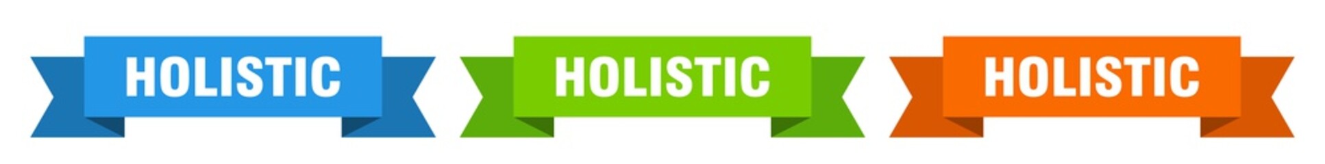 Fototapeta premium holistic ribbon. holistic isolated paper sign. banner