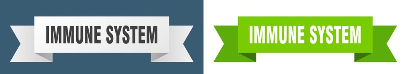 immune system ribbon. immune system isolated paper sign. banner