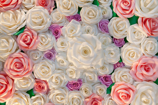 Background Texture of Artificial Rose