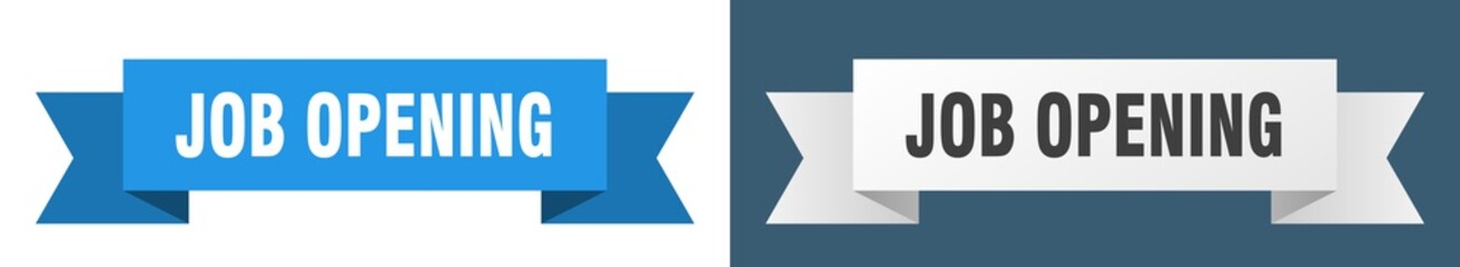 job opening ribbon. job opening isolated paper sign. banner