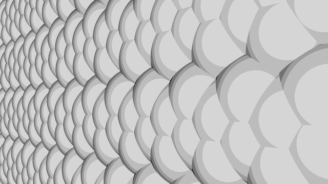 Gray abstraction in the form of circles and balls. 3d rendering. © PROKOPYCH