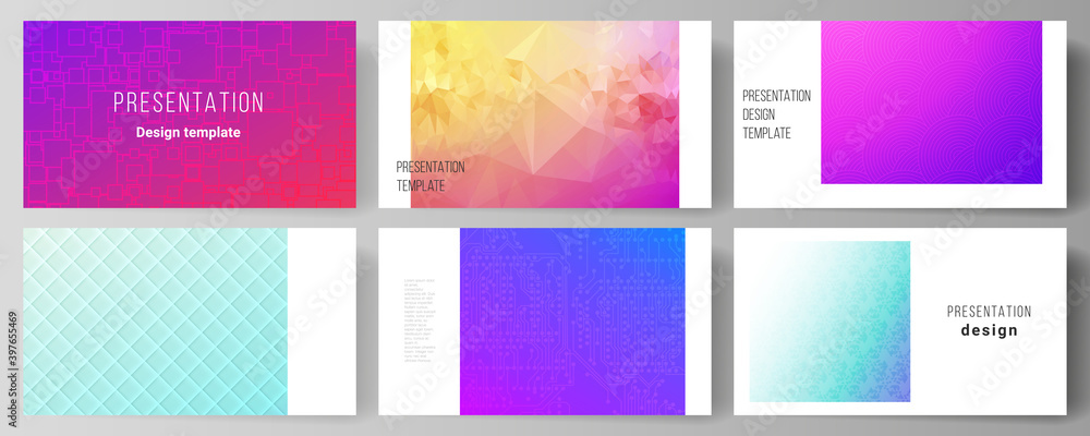 Poster the minimalistic abstract vector illustration of the editable layout of the presentation slides desi