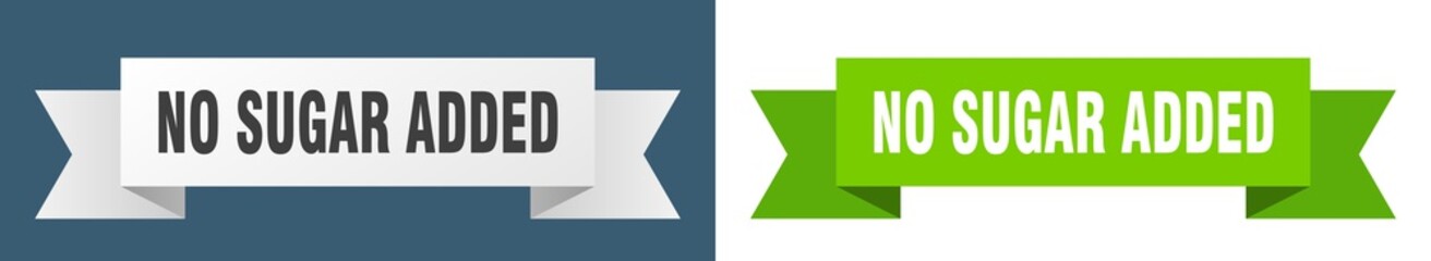 no sugar added ribbon. no sugar added isolated paper sign. banner