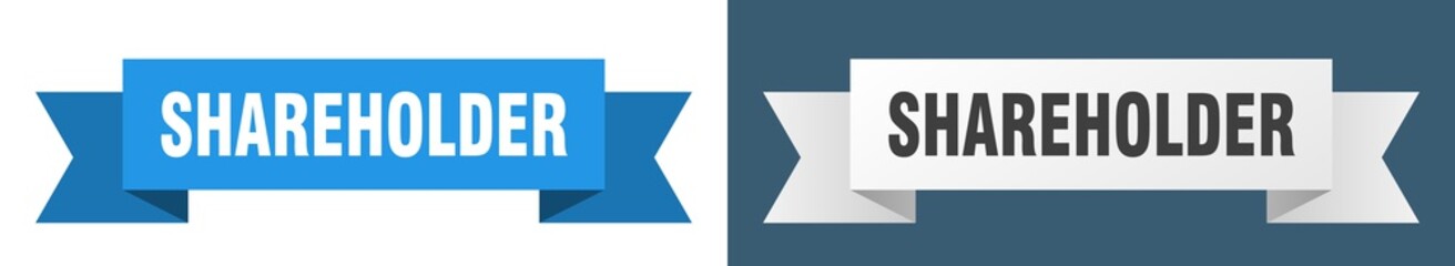 shareholder ribbon. shareholder isolated paper sign. banner