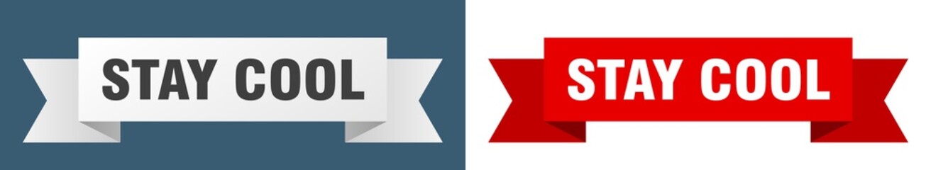 stay cool ribbon. stay cool isolated paper sign. banner