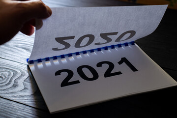 2021 is coming. New year concept.