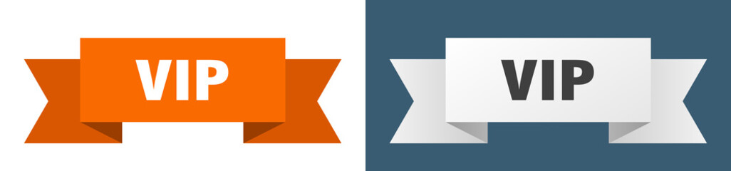 vip ribbon. vip isolated paper sign. banner